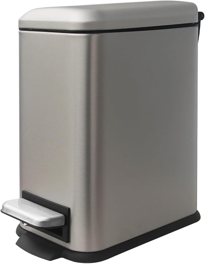 Bathroom Trash Can with Lid，5 Liter / 1.3 Gallon Small Trash Can with Removable by JM%C2%B7YIPENG