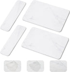 4 Pcs Absorbent Diatomaceous Dish Drying Mat Set White Non Slip 12x8in ＆ 9x3in by Drydiet