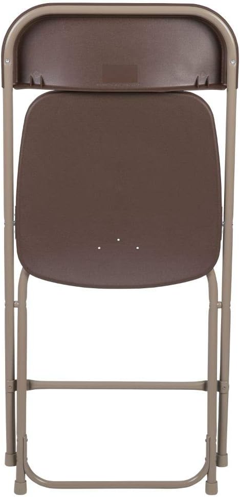 Flash Furniture Hercules™ Series Plastic Folding Chair - Brown - 2 Pack 650LB Weight Capacity Comfortable Event Chair-Lightweight Folding Chair - Image 6