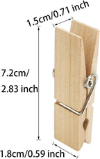 Large Wooden ClothesPins, Sturdy and Heavy Duty Clothes Pegs - Image 3