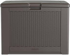 Rubbermaid Medium Resin Outdoor Storage Deck Box (74 Gal) Weather Resistant Brown Deck Organization for Home/Backyard/Pool Chemicals/Toys/Garden Tools/Porch/Patio Cushions - Image 2