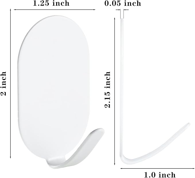 Sticky Adhesive Hooks for Hanging, Key Hooks, Stainless Steel Wall Hooks - Image 3