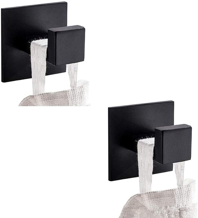 Flybath Coat Hook SUS 304 Stainless Steel Towel Robe Hooks Square Bathroom by Flybath