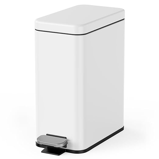 Cesun Bathroom Trash Can with Lid, 2.6 Gallon Small Bathroom Garbage Can Soft by Cesun