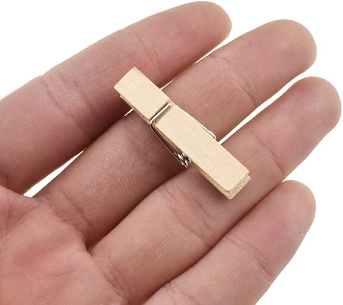 HAHIYO Wooden Clothes Pins Clothespins Small Do NOT Fall Apart 1.38 inches by HAHIYO