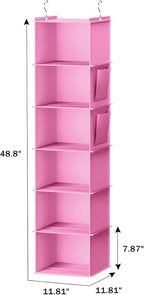 YOUDENOVA Hanging Closet Organizer and Storage, 6-Shelf Closet Hanging Storage - Image 3
