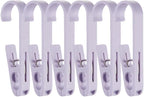 6Pcs Laundry Hooks with Clips Hanger Closet Organizer Clamps Hanging Socks Boot by DEFRKO