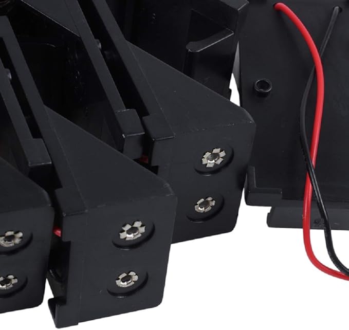 10pcs Two Wire Leads Spring Clip 9V Battery Holder Case Storage Box - Image 3