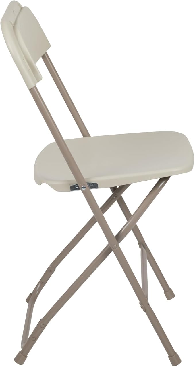 Flash Furniture Hercules Series Plastic Folding Chairs for Parties and Weddings, Stackable Commercial Event Seats, Set of 10, Beige - Image 12
