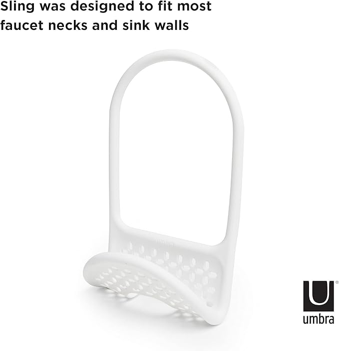 Umbra Sling Kitchen Sink Caddy Sponge Holder, Hangs Over Faucet or Divider - Image 7