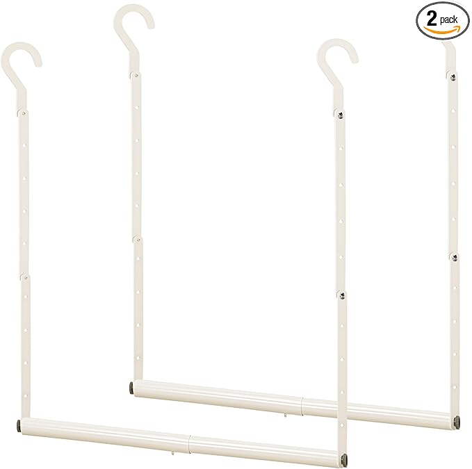 STORAGE MANIAC Adjustable Closet Rod Hanging Clothes Heavy Duty Closet Extender by STORAGEMANIAC