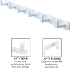 Coat Rack, Heavy Duty Stainless Steel 6 Tri Coat Hook Hanger, Wall Mounted - Image 3