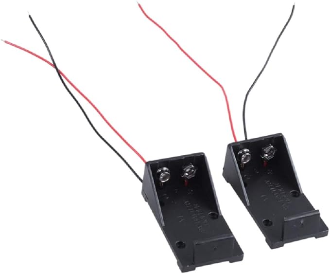 10pcs Two Wire Leads Spring Clip 9V Battery Holder Case Storage Box - Image 4