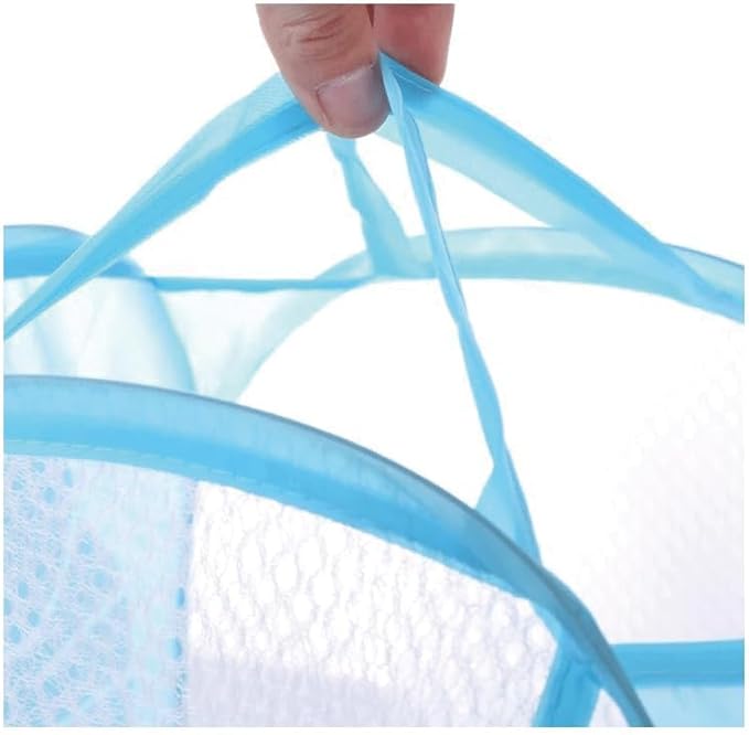 6pcs Foldable Pop Up Mesh Washing Laundry Basket Bag Bin Hamper Toy Tidy Storage - Image 6