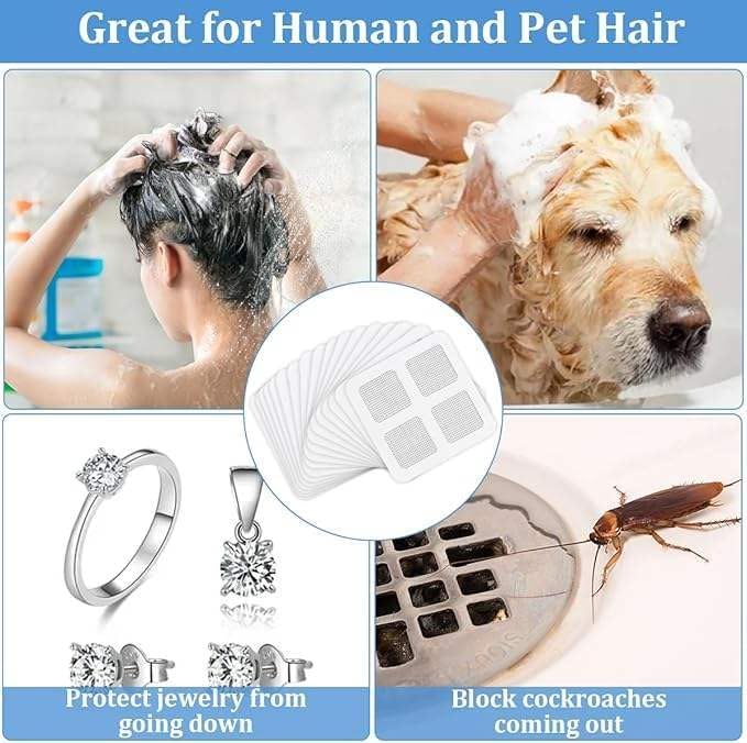 25 Packs - Disposable Shower Drain Hair Catcher 3.94 Inches Square Drain Hair - Image 5