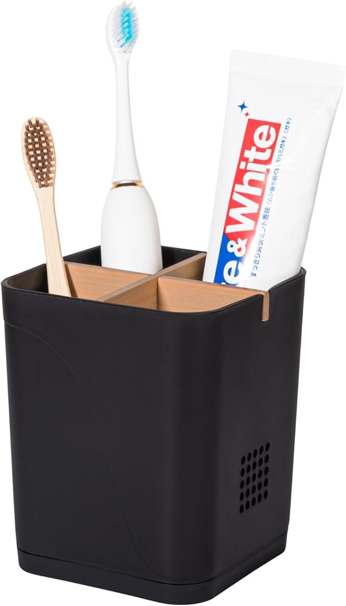 Toothbrush Holders Drainage for Bathrooms, 4 Slots Tooth Brushing Holder by Heagoale