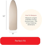 TIVIT Ironing Board Cover 18 x 50 Wide Chemical Free Eco-Friendly Padded Covers - Image 2