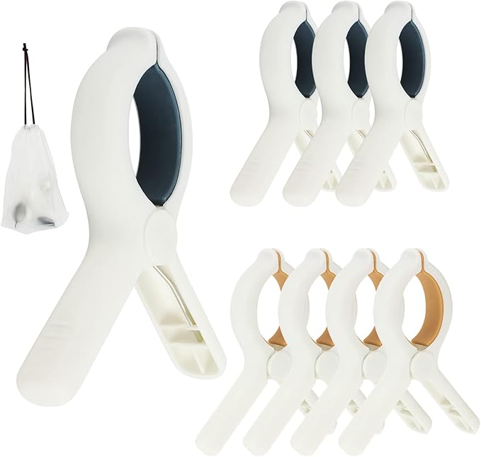 Beach Towel Clips for Beach Chairs Cruise, Strong Grip Clothes Pins Non-Slip by QOPAHI