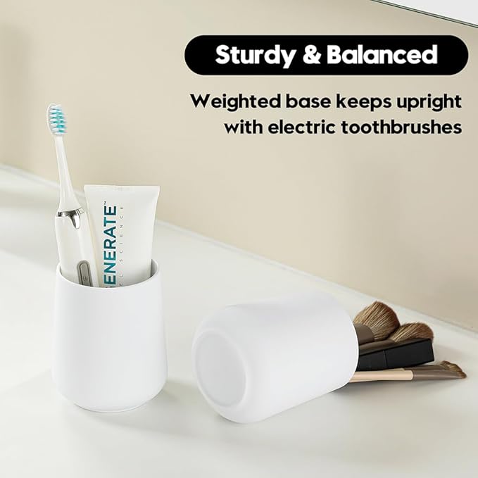 Matte White Toothbrush Holder for Electric Toothbrushes Bathroom Organizer for - Image 4