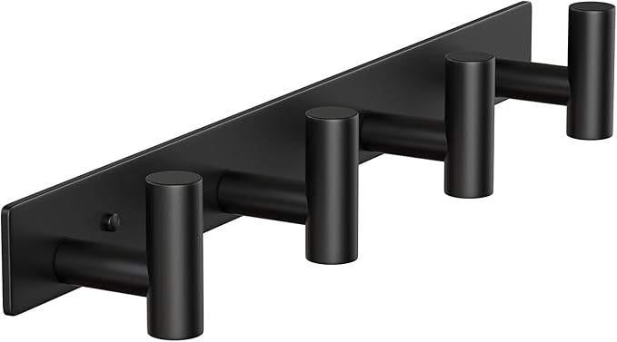 Wall Mounted Coat Rack-4 Hooks, Heavy Duty Stainless Steel Wall Hooks - Image 8