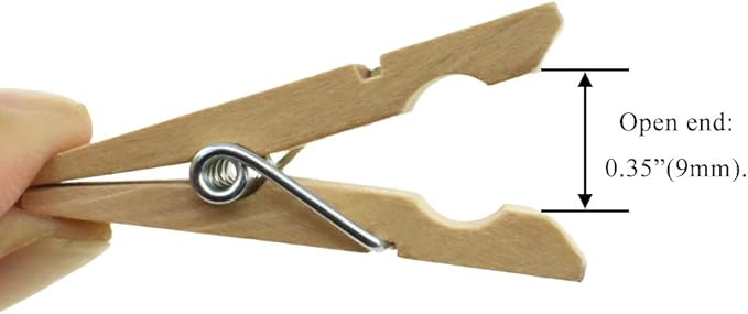 HAHIYO Wooden Clothes Pins Clothespins Wide Do NOT Fall Apart 1.77 inches - Image 4