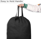 Cotton Canvas Laundry Bag with Handles & Drawstring Straps, Heavy Duty Extra - Image 2