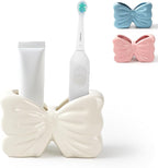 Bow Toothbrush Holder ， 2-Slot Toothbrush and Toothpaste Holder Cute Toothbrush by Deapeey