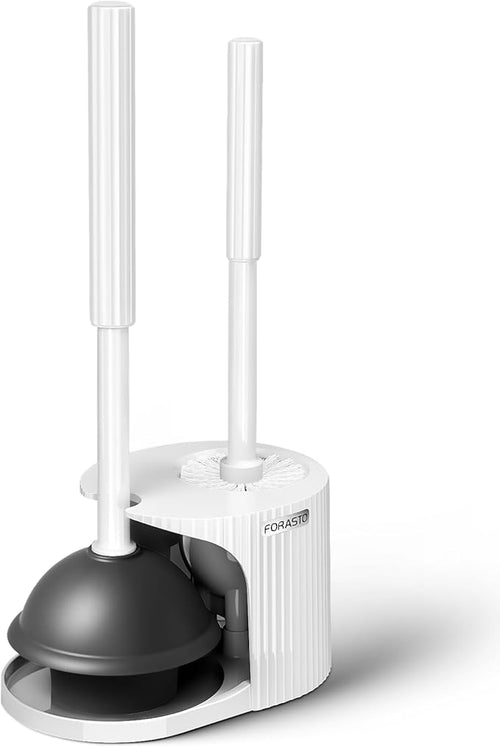 2 in 1 Toilet Brush and Plunger Set, Toilet Bowl Brush Plunger Set, Extended by FORASTO