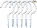 12 Pack Vinyl Coated Ceiling Hooks, Screw-in Mug Hooks by yuntop