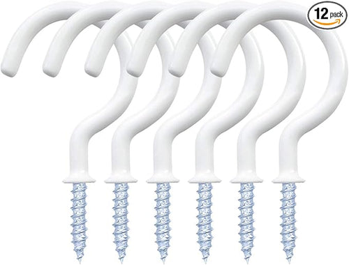 12 Pack Vinyl Coated Ceiling Hooks, Screw-in Mug Hooks by yuntop