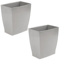 iDesign Small Plastic Bathroom Trash Can, Slim Rectangle Garbage Bin by iDesign
