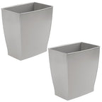 iDesign Small Plastic Bathroom Trash Can, Slim Rectangle Garbage Bin by iDesign