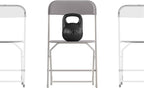 Flash Furniture Hercules Big and Tall Commercial Folding Chair - Extra Wide 650LB. Capacity - Durable Plastic - Gray, 4-Pack by FlashFurniture