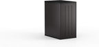 Suncast Heavy-Duty Resin Outdoor Storage Cabinet, 30" W x 20.25" D x 36" H Dark Grey Base Garage Storage Cabinet with Lockable Doors and Metal Reinforced Shelves, Made in The USA - Image 9