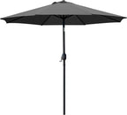 Sunnyglade 9' Patio Umbrella Outdoor Table Umbrella with 8 Sturdy Ribs (Grey) by Sunnyglade