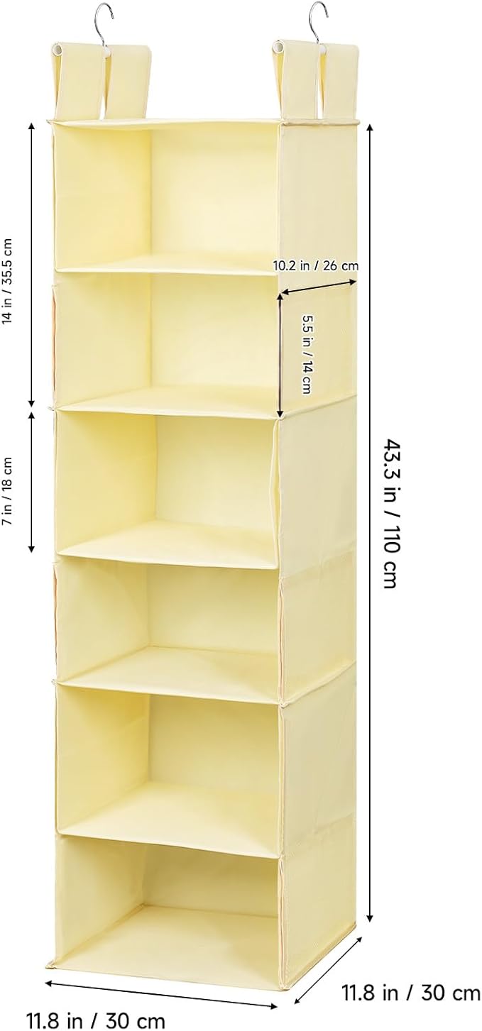 Posprica Interchangeable Hanging Closet Organizer – 6 Slim Tiers or 3 Spacious - Image 3