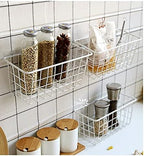 Hanging Kitchen Baskets Adhesive Sturdy Wire Storage Baskets - Image 9
