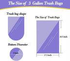 3 Gallon 120pcs Small Clear Trash BagsPlastic Strong Clear Garbage Bags - Image 2