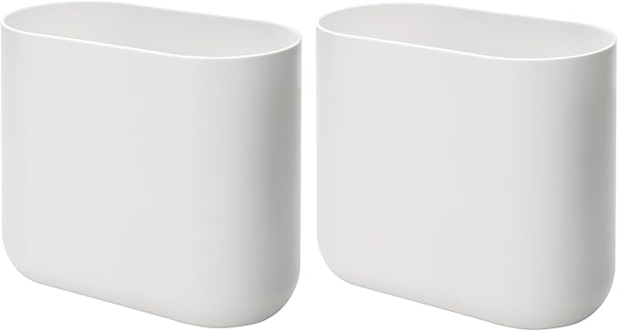 iDesign Small Slim Plastic Bathroom Trash Can, Garbage Can by iDesign