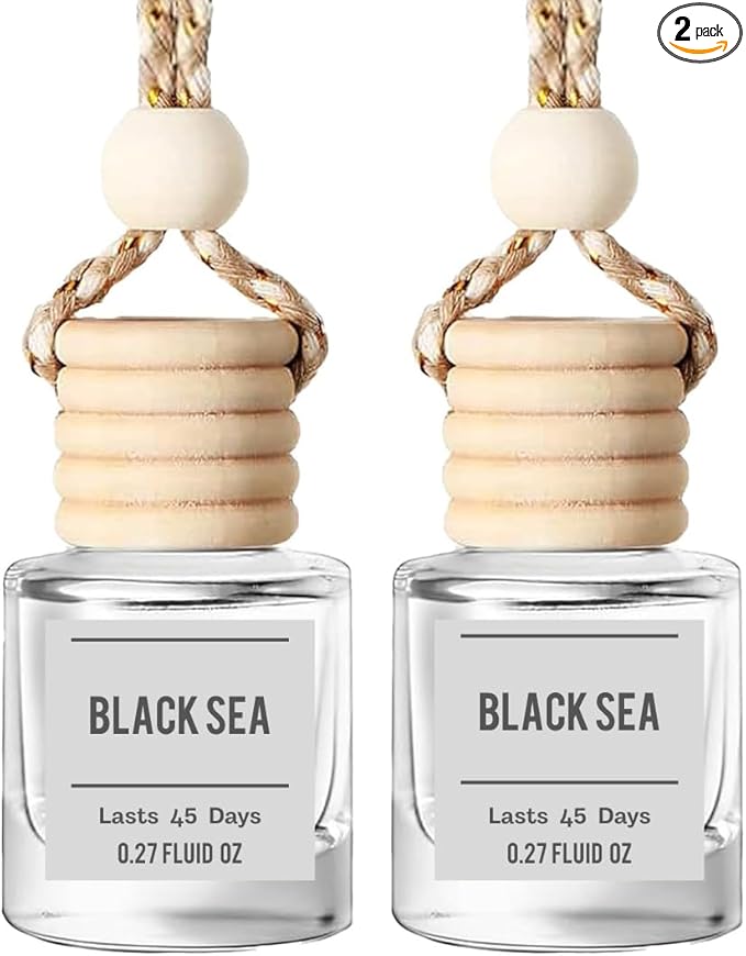 Black Sea Scent Hanging Car Air Freshener – Long Lasting Essential Oil Diffuser by Unknown