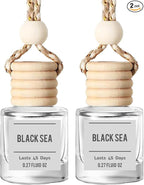 Black Sea Scent Hanging Car Air Freshener – Long Lasting Essential Oil Diffuser by Unknown