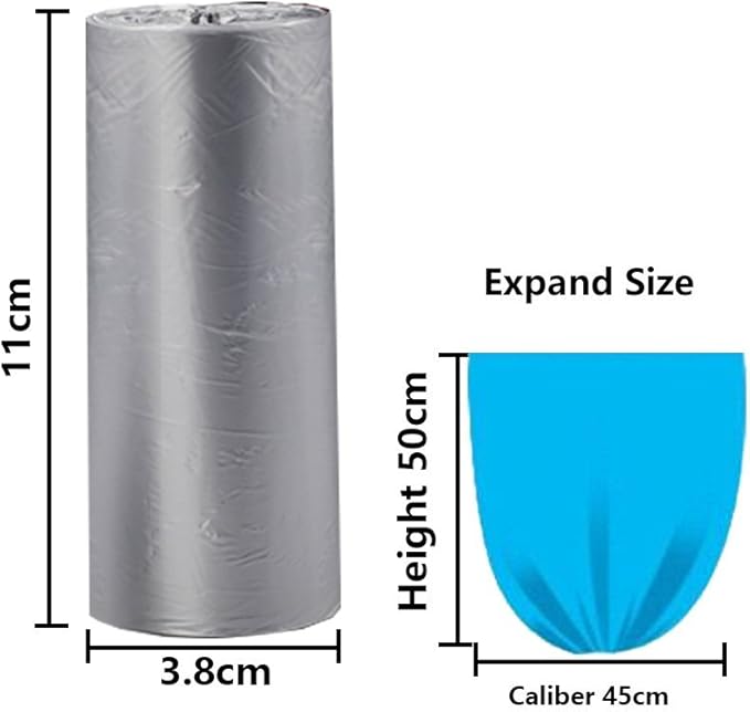 5 Rolls Small Trash Garbage Bags, 4 Gallon Strong Thin Material Disposable - Image 3