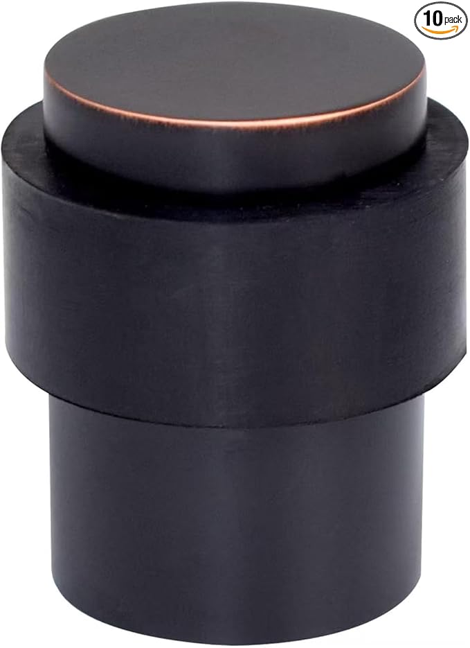 KHTUMEWARE 10 Pack 1-1/2 in Floor Door Stopper, Oil Rubbed Bronze Door Stop by khtumeware