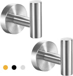 Vuzvuv 2-Pack Silver Brushed Nickel Towel Hooks, SUS304 Stainless Steel by Vuzvuv