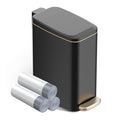 Small Bathroom Trash Can with Lid Soft Close, Step Pedal, 6L / 1.6 Gal by ksskss