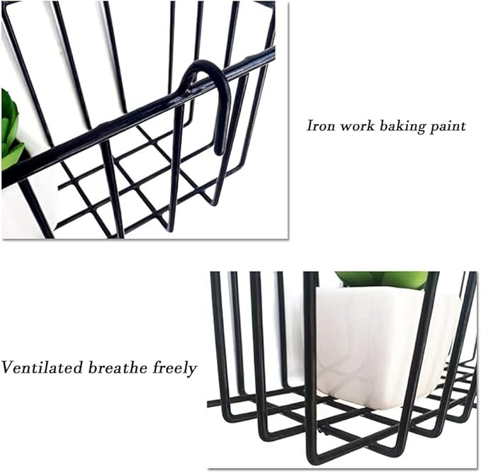3 Pack Grid Panel Hanging Wire Basket, Storage and Display Basket - Image 7