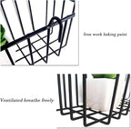 3 Pack Grid Panel Hanging Wire Basket, Storage and Display Basket - Image 7