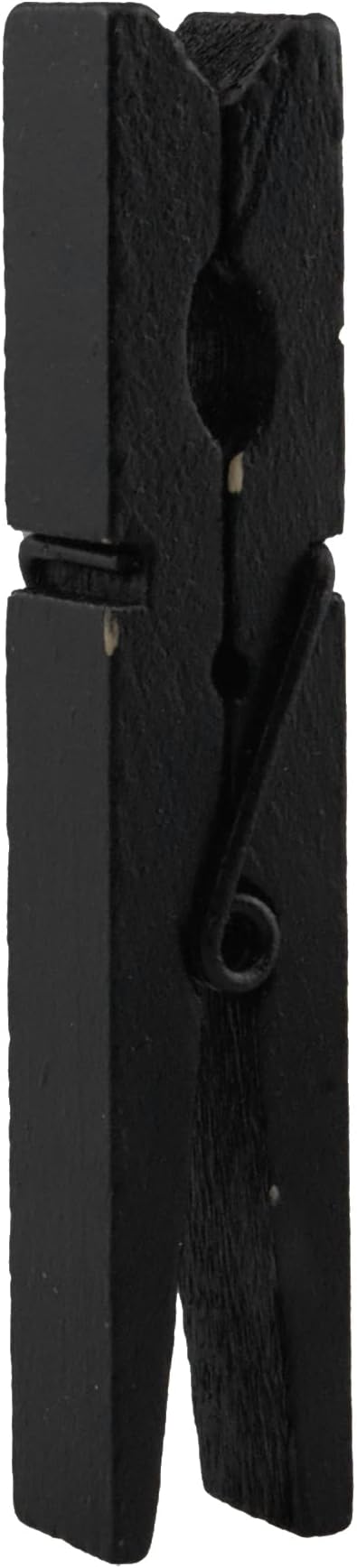 HEEHEE 24 PCS 2.83 Inch Black Wooden Clothespins Strong Spring Grip Durable - Image 4