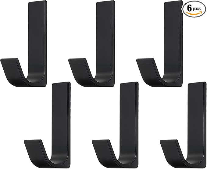 Adhesive Hooks Heavy Duty, 6 Pack Wall Hook by Dntorx