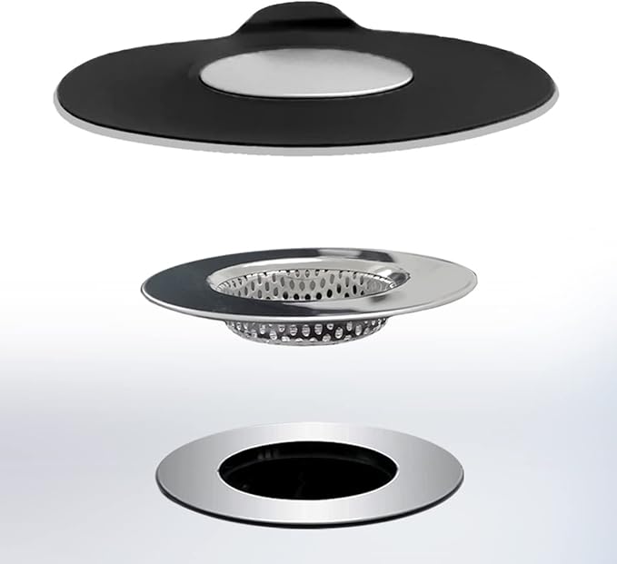 2PCS Bathtub Stopper Hair Catcher Kit, Bathtub Drain Strainer, Tub Stopper Plug by Seatery